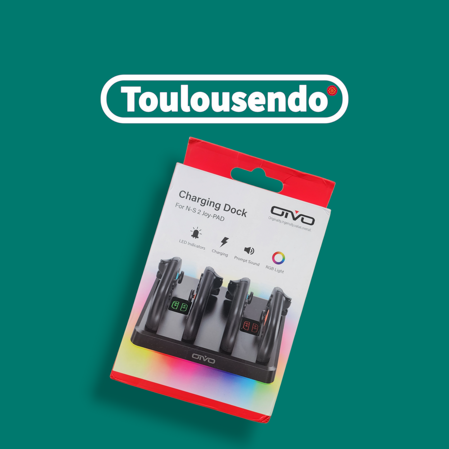 ⚡ Station de Charge Rapide pour Joy-Con – Compatible Nintendo Switch 2
